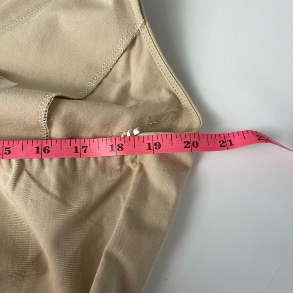 NWT Tan Collared Halter Neck Vest Button Up Crop Top Size Large Sans Souci - Picture 6 of 9